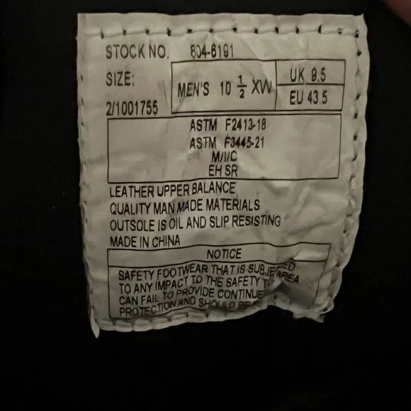 Thorogood Deuce Waterproof Side Zip Black Men’s Boots Composite Safety Toe 10.5 - Picture 6 of 8